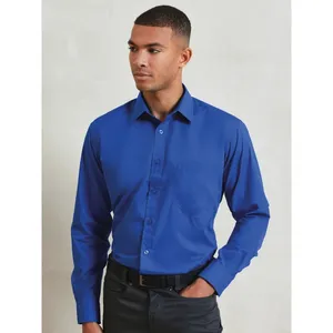 Men's Long Sleeve Poplin Polo Shirt Corporate Merchandising Promotional Product - Product Image 1