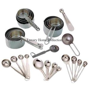 Brass Gold Color <b>Set</b> of 7 Tablespoon <b>Cups</b> Kitchenware Stainless Steel Tabletop Shiny Polished Handmade Cooking Tools and Gadgets - Product Image 5