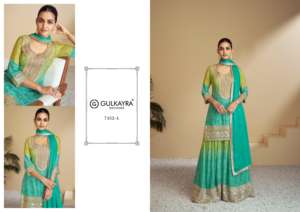 Costume Salwar en soie Chinon véritable de style traditionnel haut de gamme en filet doux Dupatta nouvelle robe fantaisie imprimée numérique indienne pakistanaise - Product Image 3