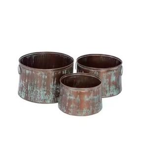 Wholesale galvanized <b>metal</b> <b>planters</b> weatherproof, stylish, perfect for <b>outdoor</b> garden use hot selling - Product Image 1