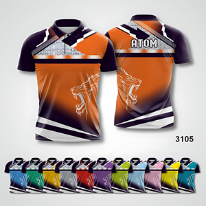 เสื้อโปโลกอล์ฟผู้ชายทรงเข้ารูป คุณภาพสูง OEM ผลิตจากโพลีเอสเตอร์ 88% สแปนเด็กซ์ 12% ออกแบบลายพิมพ์แบบซับลิเมชั่นตามสั่ง - Product Image 3