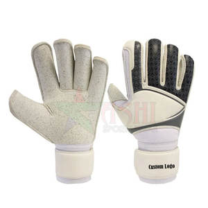 Gants de gardien de but de football en cuir pour l'extérieur avec sangle de poignet à adhérence améliorée, support réglable, antidérapant et coupe-vent - Product Image 1