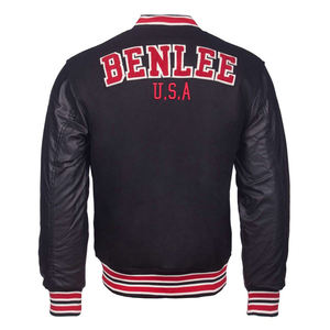 แจ็กเก็ตหนังคุณภาพสูงของผู้ชายเสื้อแจ็กเก็ตหนังแท้ปักลายด้วยกำมะหยี่เสื้อผ้าแนวสตรีทสำหรับฤดูหนาวเสื้อบอมเบอร์ทางการฤดูใบไม้ผลิ XS - Product Image 3