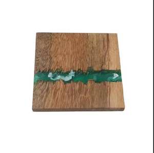 Posavasos con incrustaciones de fregona para el hogar con mejor diseño, posavasos con incrustaciones de madreperla, posavasos para bebidas de té con soporte, posavasos de resina y madera, Decoración de mesa - Product Image 6