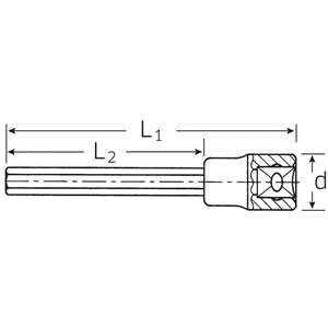 ประแจบล็อกหกเหลี่ยมยาวพิเศษ Stahlwille INHEX 1/2 นิ้ว สำหรับสกรูที่มีรูหกเหลี่ยม - Product Image 2