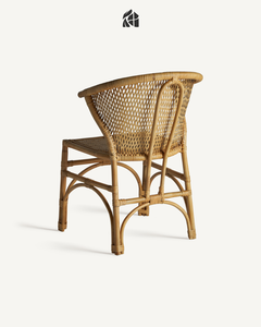 Chaise de salle à manger en rotin, chaise d'appoint en bambou tressé, siège rustique pour la maison, l'appartement, la villa, l'hôtel, le café - Product Image 4