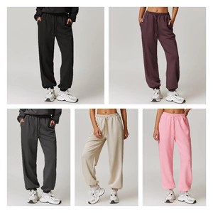 Pantalones personalizados para correr para mujer, 100% algodón, cierre de cintura elástica, ropa cómoda transpirable para estilo informal de invierno - Product Image 5