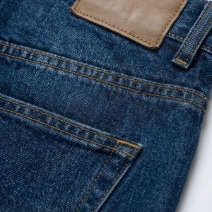 Jeans Casuales de Mezclilla para Mujer, Cintura Media, Corte Recto, Color Sólido, con Logotipo Personalizado, Premium, Transpirables, de Secado Rápido - Product Image 5