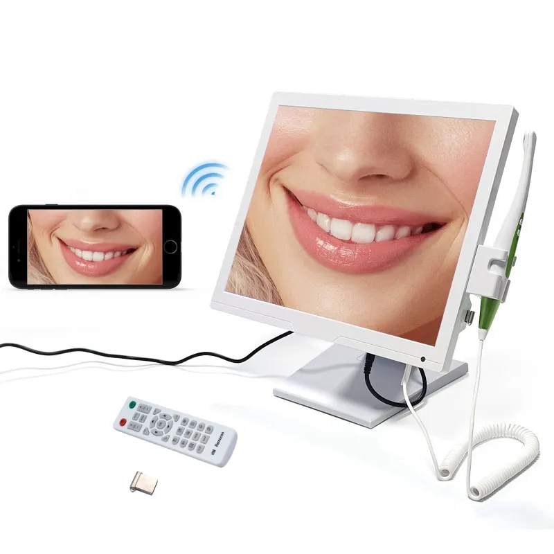 ทันตกรรมกล้อง Intraoral All-in-One 17 นิ้วจอภาพ 16 ล้านพิกเซล CCD HD จับ WIFI ทันตกรรม Endoscopio พร้อม 16g การ์ดหน่วยความจํา