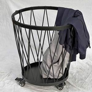 Cesto de Ropa Portátil KPT68026 de Hierro con Recubrimiento en Polvo, Bolsas de Almacenamiento de PP para Ropa, Organizador Vertical para Baño - Product Image 3