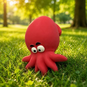 BeBe <span class=keywords><strong>Happy</strong></span> Octopus Giocattolo Sonoro per Cani in Lattice Naturale Ecologico, Interattivo per Cuccioli e Cani di Piccola e Media Taglia, Pronto per la Spedizione - Product Image 3