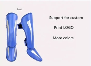 GAF Special Shin And Instep Guard Cuero genuino Kick Boxing Training Muay Thai Shin Instep Guard Cuero barato - Product Image 4