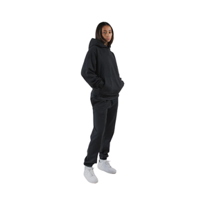 Pulls à capuche surdimensionnés à la mode unisexe pour hommes 80% coton 20% polyester épais blanc noir chiné pour l'hiver - Product Image 2