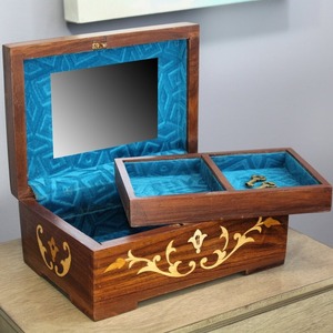Caja de Almacenamiento Religiosa de Madera Maciza Sin Terminar Hecha a Mano, Caja de Regalo Personalizable con Grabado Inspirado en el Teca para Joyería, Uso Multipropósito - Product Image 2