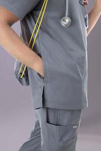 Combinaisons de travail d'hôpital de style unique, ensembles de blouses pour hommes, manches courtes d'été, polyester et élasthanne - Product Image 4