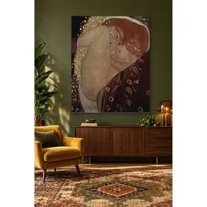 Fida Klimt Danae avec cheveux roux, impression sur toile - Product Image 5
