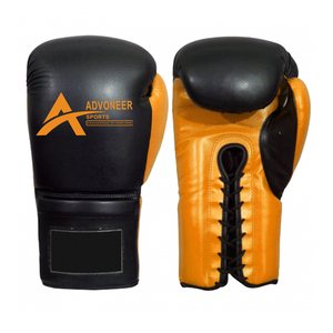 Gant de boxe MMA de haute qualité avec logo personnalisé en cuir à lacets 12oz 14oz 10oz sac lourd gants de boxe pour entraînement de boxeur - Product Image 3