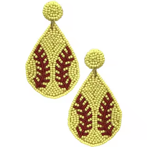 High Quality Eco-Friendly Classic Baseball Gameday Beaded Earrings for Women <b>Game</b> Day <b>Accessories</b> - Product Image 3
