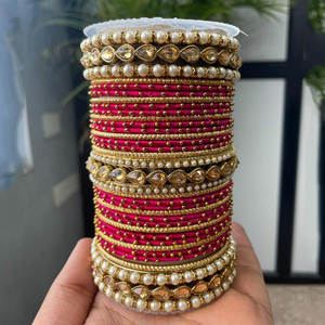 Unique Design Handcrafted Bridal Bangles Set for Girls Wholesale New Arrival Multicolor Bangles Sets for Bridal - Product Image 5