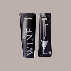 20 piezas de plástico negro con estampado de vino 750ml portabotellas 16 + 10x38 Cm accesorio para compras - Product Image 2