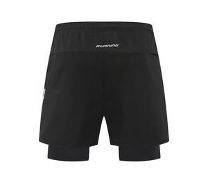 กางเกงขาสั้นกีฬาแบบลำลอง2 in 1สำหรับผู้ชายกางเกงขาสั้นเล่นกีฬาแห้งเร็วความยาวกลางธรรมดาโลโก้ได้ตามต้องการ - Product Image 6