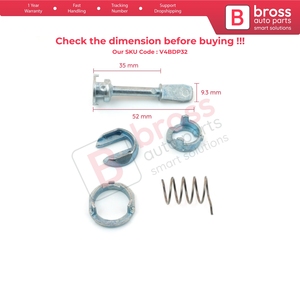 Kit de réparation de barillet de serrure de porte avant V4BDP32 51,5 mm pour Arosa 6H1 1997-2004 3B0837167 - Product Image 6