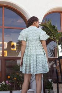 Vestido corto de algodón con bloque de mano indio, vestido de fiesta con estampado floral, vestido personalizado para novia, regalo de boda, vestido de luna de miel, regalo para ella - Product Image 2