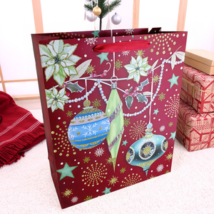 CS50 grosir tas hadiah Natal untuk Hari Natal dekoratif pesta kertas menangani permen hadiah tas - Product Image 2