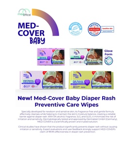 Guantes de Baño para Bebés Med-Cover con Aloe Vera y Vitamina E, Probados Dermatológicamente, Previenen Erupciones y Humectan la Piel - Product Image 2