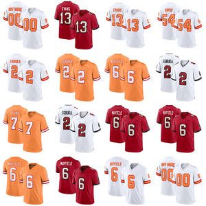 Nuevas Camisetas Bordadas al por Mayor de los Tampa Bay Buccaneers para Hombre, con los Números 6 de Baker Mayfield, 13 de Evans y 7 de Irving - Product Image 1