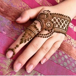 Conos de Henna naturales biodegradables | Pasta de mehndi orgánica no alérgica | Arte corporal de tatuaje temporal ecológico - Product Image 4