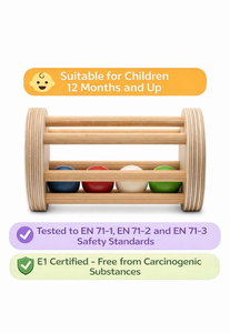 Hochet en bois Montessori pour bébé, coloré et sûr, premier jouet pour nouveau-né et plus âgés - Product Image 4