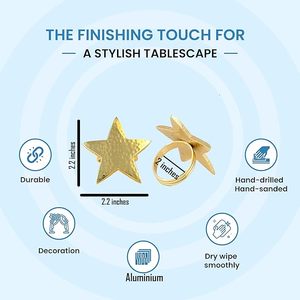 ห่วงใส่กระดาษเช็ดปากโลหะอลูมิเนียมขนาดใหญ่มีสไตล์สำหรับงานปาร์ตี้เพิ่มความหรูหราให้กับโต๊ะอาหารของคุณ - Product Image 4