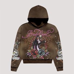 Sweat-shirt de sport de pickleball pour homme personnalisable en impression 3D, vêtement à manches longues surdimensionné pour l'été, sweats-shirts OEM - Product Image 2