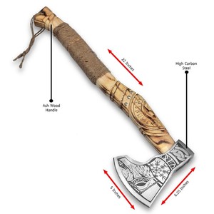 ชุดช้อนส้อมมีดโอดีเอ็มแบบมือปลอมจากโรงงานเหล็กดามัสกัสสับด้ามไม้แอช - Product Image 2