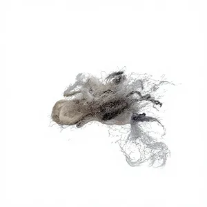 Cut-to-length frayed fiber, 90 mm, made from 100% pure PES BCF <b>yarn</b> needle-punched <b>polyester</b> felt - Product Image 5