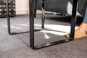 Hiện đại màu đen kim loại bảng chân-gang khung cho bàn ăn, bàn, bàn làm việc cơ sở - Product Image 4