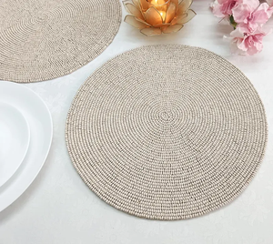 Camino de mesa con cuentas asequible 2025, camino de mesa con cuentas Vintage para fiesta decorativa y mesa de comedor, manteles individuales para corredores de la mejor calidad - Product Image 1