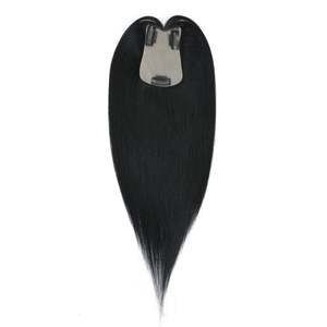 ท็อปเปอร์ผมแท้บราซิลเรมี่ สีดำสนิท # ฐานไหม 1B พร้อมเชือกผูกแบบโมโน - Product Image 3