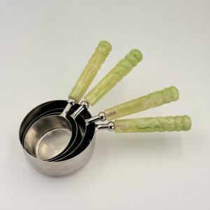 Factory Hot Set of 4 Stainless Steel 202 <b>Measuring</b> Cups Set Easy <b>Measuring</b> for Kitchen Camping Tea-New Design - Product Image 4