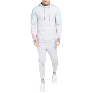 Ensemble de sweats à capuche et de pantalons de survêtement zippés en éponge française personnalisée Survêtements surdimensionnés vierges en coton 100% épais pour hommes - Product Image 1