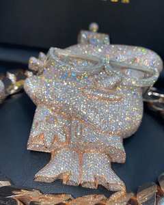 Collar Cubano de Oro Amarillo de 14K con Moissanita para Hombre, Estilo Hip Hop, VVS1, Plata de Ley 925, Amuleto Estadounidense para Fiestas - Product Image 4