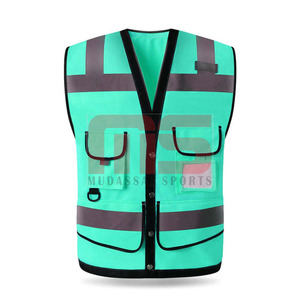 Chaleco DE SEGURIDAD reflectante impermeable de alta visibilidad Impresión personalizada Ropa de trabajo uniforme industrial transpirable con múltiples bolsillos - Product Image 5