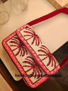 กระเป๋าถือปักลายคุณภาพสูงสำหรับผู้หญิง ประดับลูกปัดหลากสี เหมาะสำหรับงานเลี้ยงกลางคืน ปิดด้วยซิป ขนาดใหญ่ ดีไซน์ทันสมัย - Product Image 6