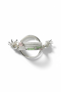 ชุดกำไลข้อมือเงินแท้ชุบเงิน ดีไซน์เรขาคณิต ประดับมุกเทียม สำหรับงานแต่งงาน ขายส่งจำนวนมากสำหรับผู้หญิง - Product Image 2