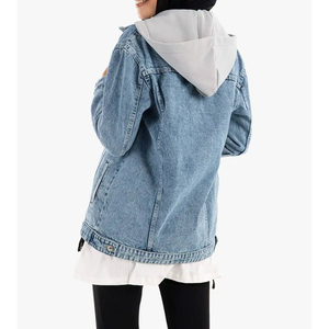 Chaquetas Vaqueras Elegantes de Nueva Llegada para Mujer, Chaquetas Cortas de Invierno con Bolsillos Delanteros, Servicio OEM para Mujer - Product Image 2