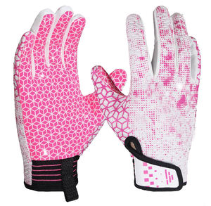 Gants de football américain en cuir 100% de haute qualité imprimés sur mesure, poignée en silicone à motif de diamant. - Product Image 1