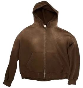 High Quality 100% Cotton Acid Washed Pullover Hoodie French Terry 'High Street Series' <b>Vintage</b> Stone Washed Similar Old <b>Sweater</b> - Product Image 4