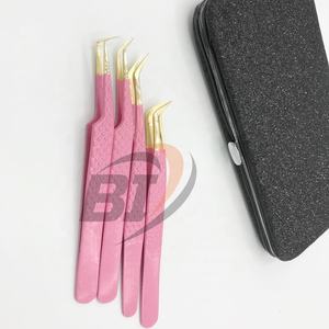 Pinzas para extensión de pestañas de acero inoxidable sostenibles japonesas de oro rosa de alta calidad al por mayor punta puntiaguda-cada unidad seleccionada a mano - Product Image 3