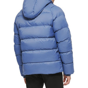 Wholesale Outdoor Solid Color Winter <b>Coat</b> Warm Thick <b>Mens</b> Custom Logo Woven Puffer Jacket OEM Service Hooded - Product Image 6